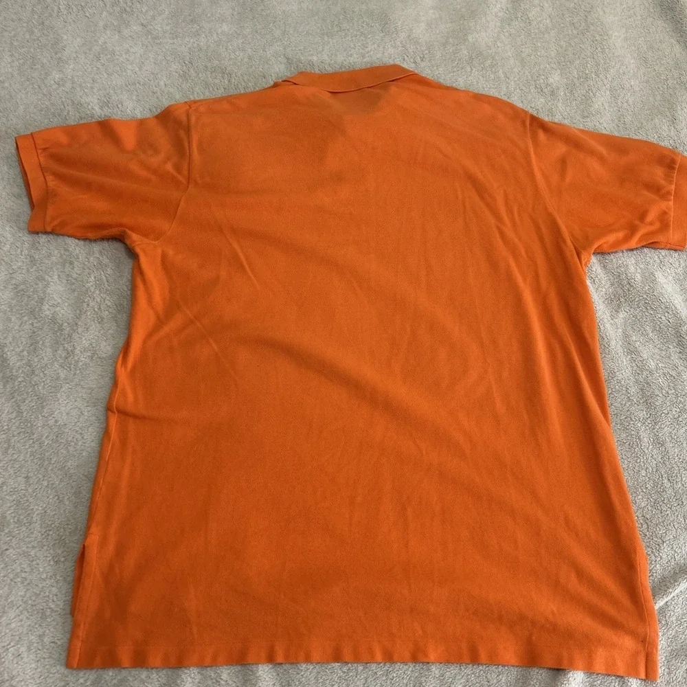 Polo Ralph Lauren Classic Fit Orange Polo Shirt blue pony Men size XLarge Cotton